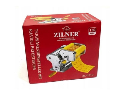 Уред за прясна паста ZILNER ZL 5210, Приставки за спагети, фетучини, лазаня, талиатели, равиоли, Инокс
