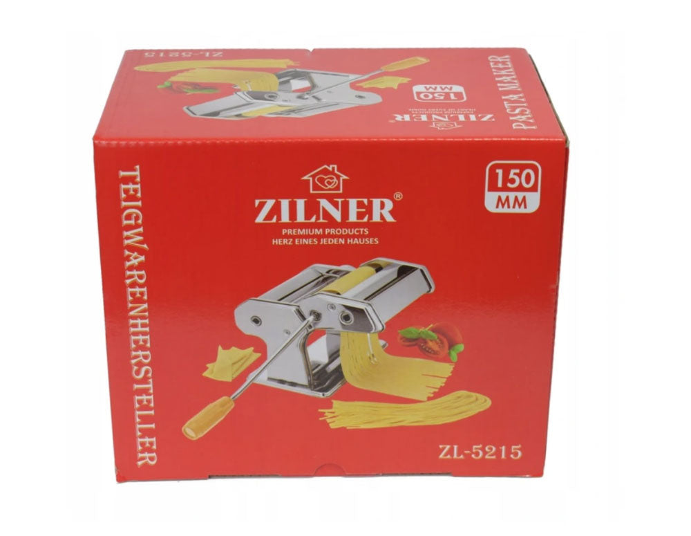 Уред за прясна паста ZILNER ZL 5215, Приставки за спагети, фетучини, лазаня, талиатели, Инокс