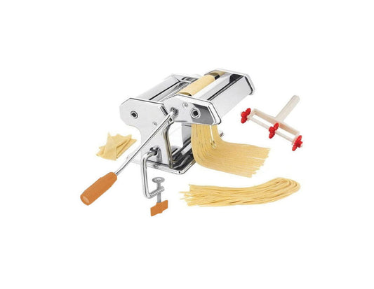 Maszyna do świeżego makaronu ZILNER ZL 5215, Przystawki do spaghetti, fettuccine, lasagne, tagliatelle, Inox