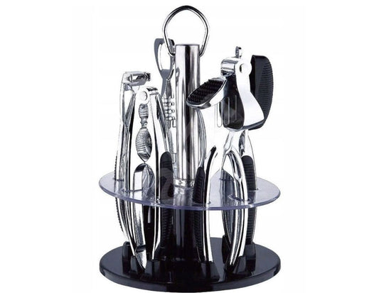 Комплект кухненски инструменти с поставка ZILNER ZL 2201, 6 части, Стомана
