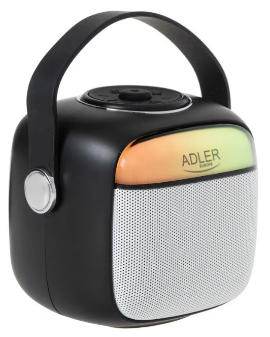 Караоке тонколона с микрофон Adler AD 1199, Безжична, 8ч автономия, USB-C, Bluetooth 5.1, Черен