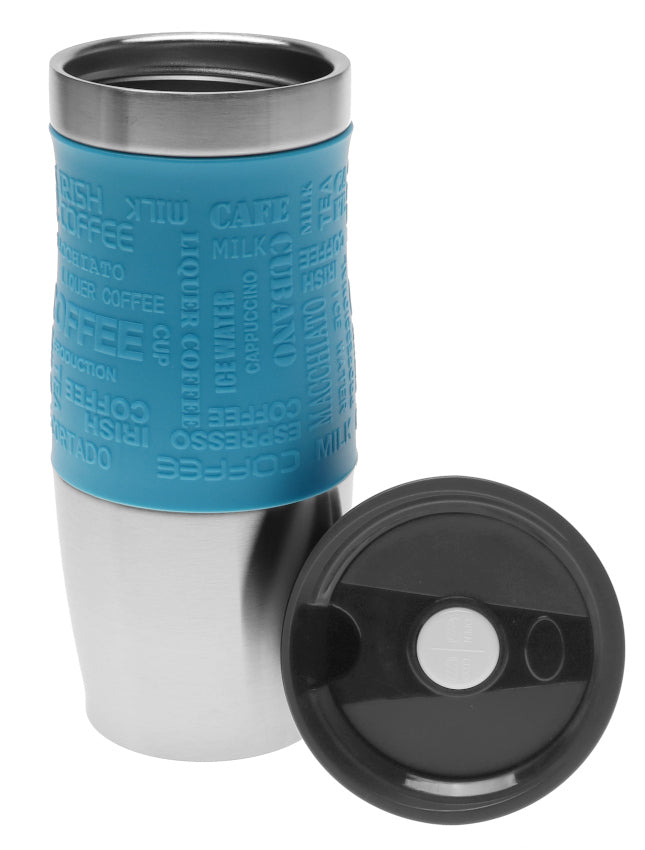 Термочаша zilner zl 4312, 480 мл, двойни стени, силиконова обвивка, неръждаема стомана, различни цветове