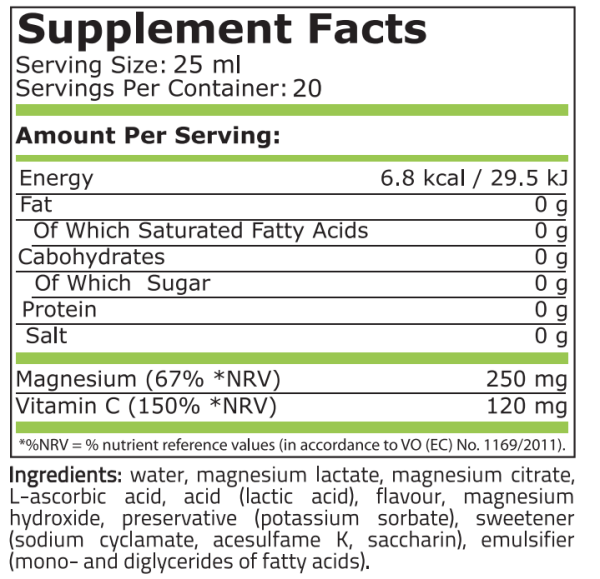 Pure Nutrition - MAGNESIUM LIQUID + VIT C - 500 ml -  CHERRY