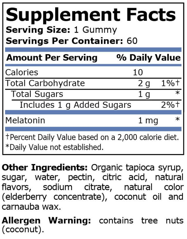 Pure Nutrition - MELATONIN STRAWBERRY 1 mg - 60 Gummies