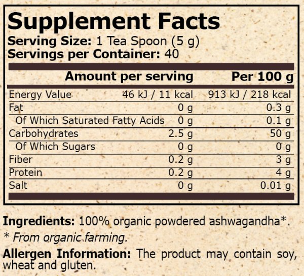 BIO ASHWAGANDHA - 200 g