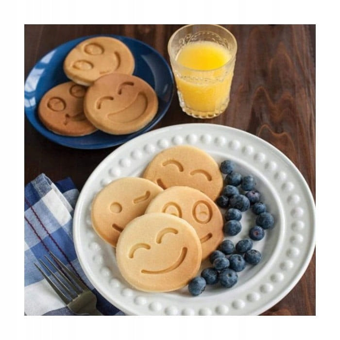 Тиган за палачинки с личица ZILNER ZL 2420, 26 см, 4 различни форми, Мраморно покритие, Сив