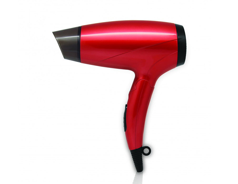Suszarka do włosów ze składaną rączką SAPIR SP 1100 CV, 1400W, 2 stopnie, koncentrator, czerwona 