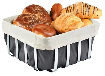 Панер за хляб OLIVER BROWN OB-1225-B, 21х21х8.5 см, Метал, Текстил, Черен