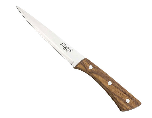 Nóż uniwersalny ZEPHYR ZP 1633 BU, 12,7 cm, Stal nierdzewna, Drewniana rękojeść 