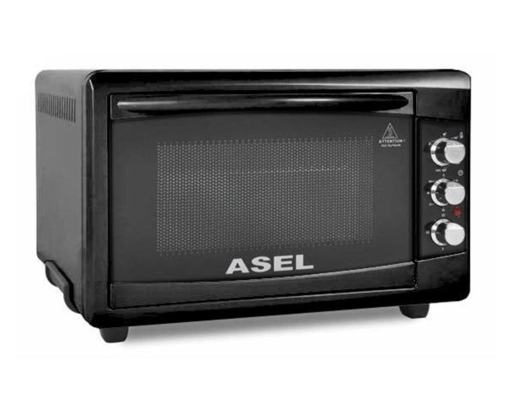 Нарушена Опаковка: Готварска печка с фурна ASEL AL AF 0523, 650W, 38 литра, Термостат, Черен