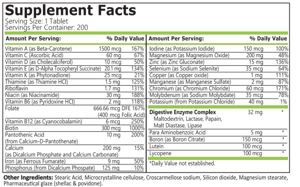 DAILY VITAMINS - 200 Tablets